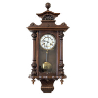 19th Century Walnut Wall Regulator 8-Day Clock