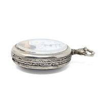 Hebdomas Arnex 8-Day 15j Nickel Hunter Theme Pocket Watch (Running)