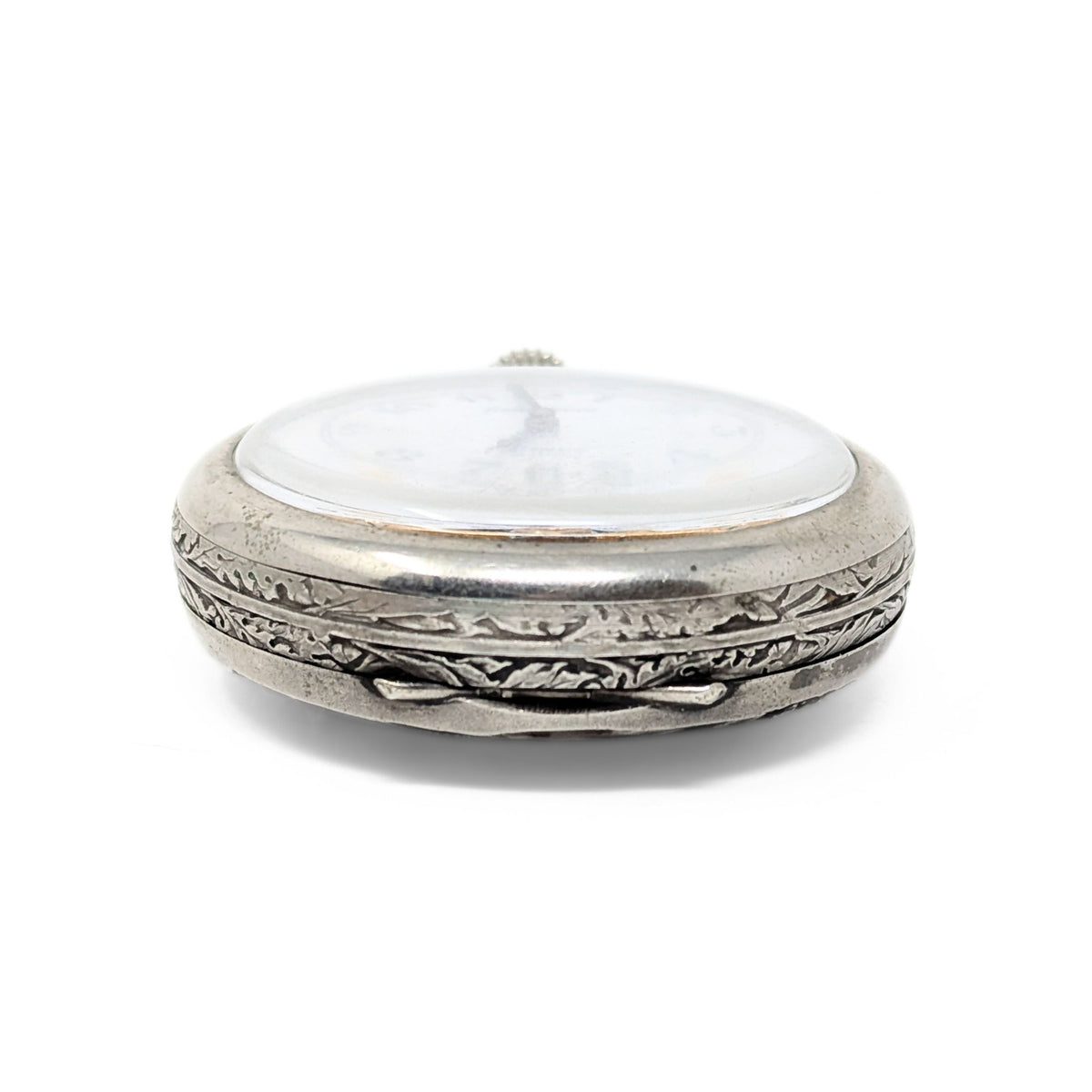 Hebdomas Arnex 8-Day 15j Nickel Hunter Theme Pocket Watch (Running)