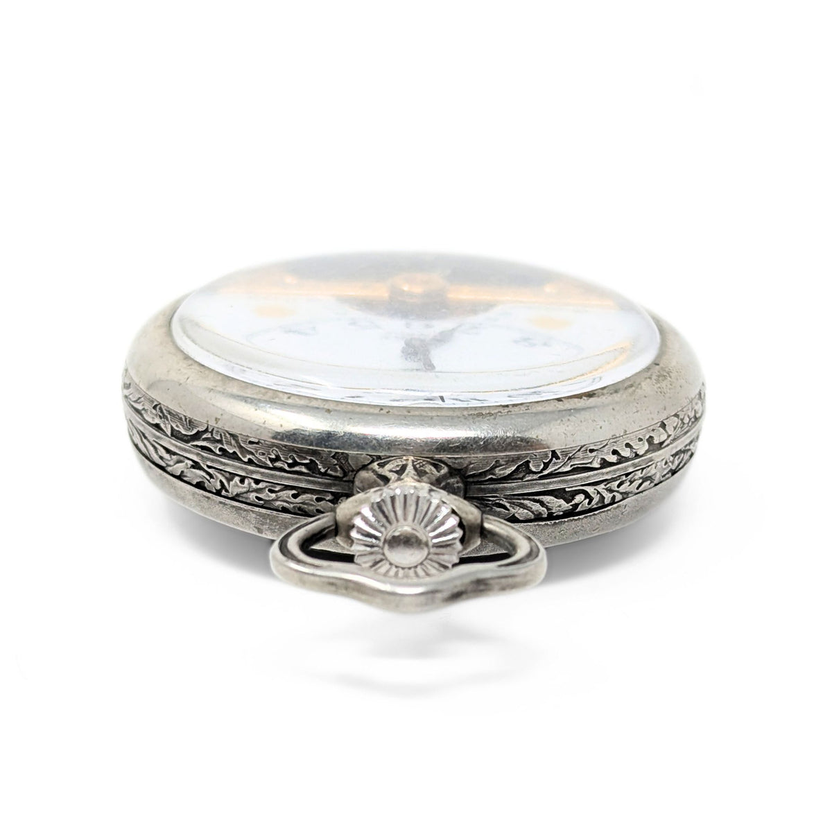 Hebdomas Arnex 8-Day 15j Nickel Hunter Theme Pocket Watch (Running)