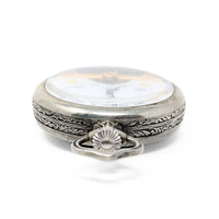 Hebdomas Arnex 8-Day 15j Nickel Hunter Theme Pocket Watch (Running)