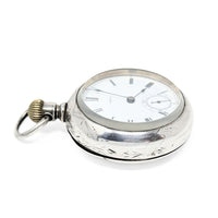 American Watch Co Sterling 1883 18s 7j Coin Silver Pocket Watch (Running)