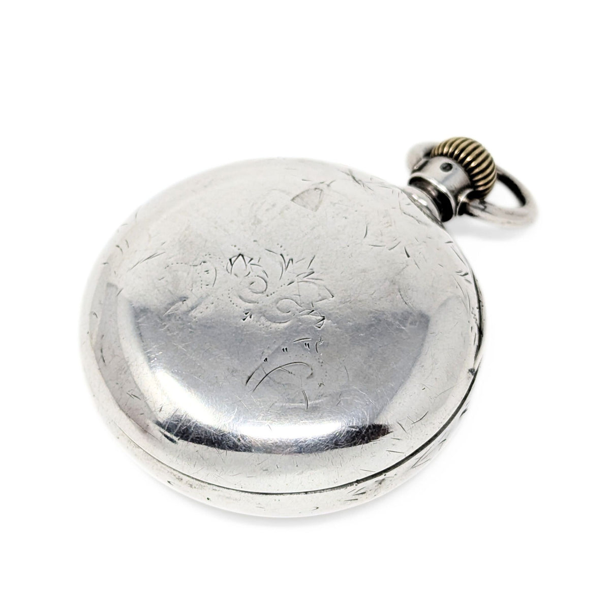 American Watch Co Sterling 1883 18s 7j Coin Silver Pocket Watch (Running)