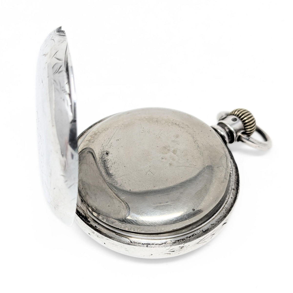 American Watch Co Sterling 1883 18s 7j Coin Silver Pocket Watch (Running)