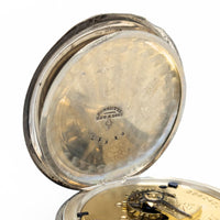 American Watch Co Sterling 1883 18s 7j Coin Silver Pocket Watch (Running)