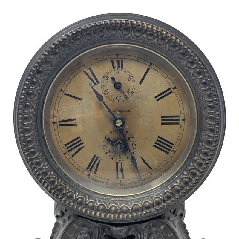 Seth Thomas 1910 Metal Mantel Alarm Clock - Not Working