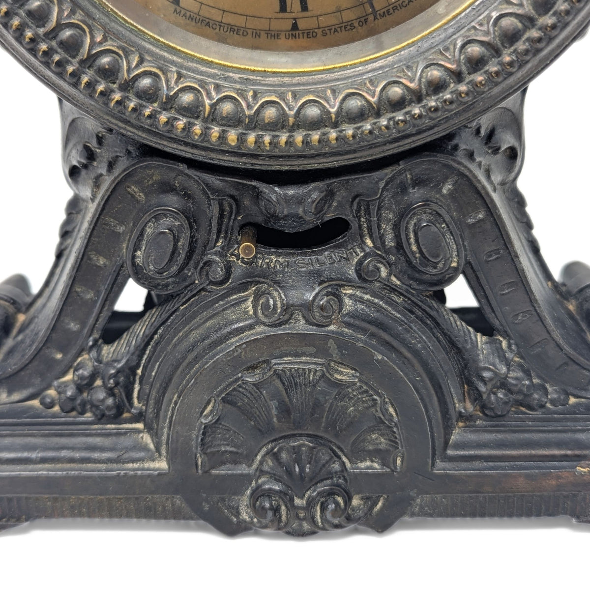 Seth Thomas 1910 Metal Mantel Alarm Clock - Not Working