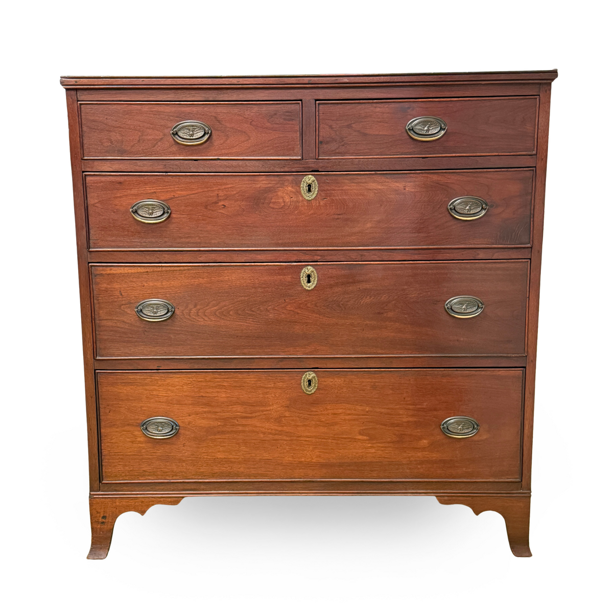 Early 19th C. Virginia Black Walnut Federal Chest of Drawers