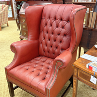 Tufted Leather Wingback Chair