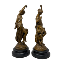 Diana & Cupid Spelter Sculptures After Auguste Moreau (Pair)