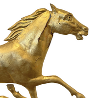 Fiske-Style Gilt Copper Running Horse Directional Weathervane, ca. 1920