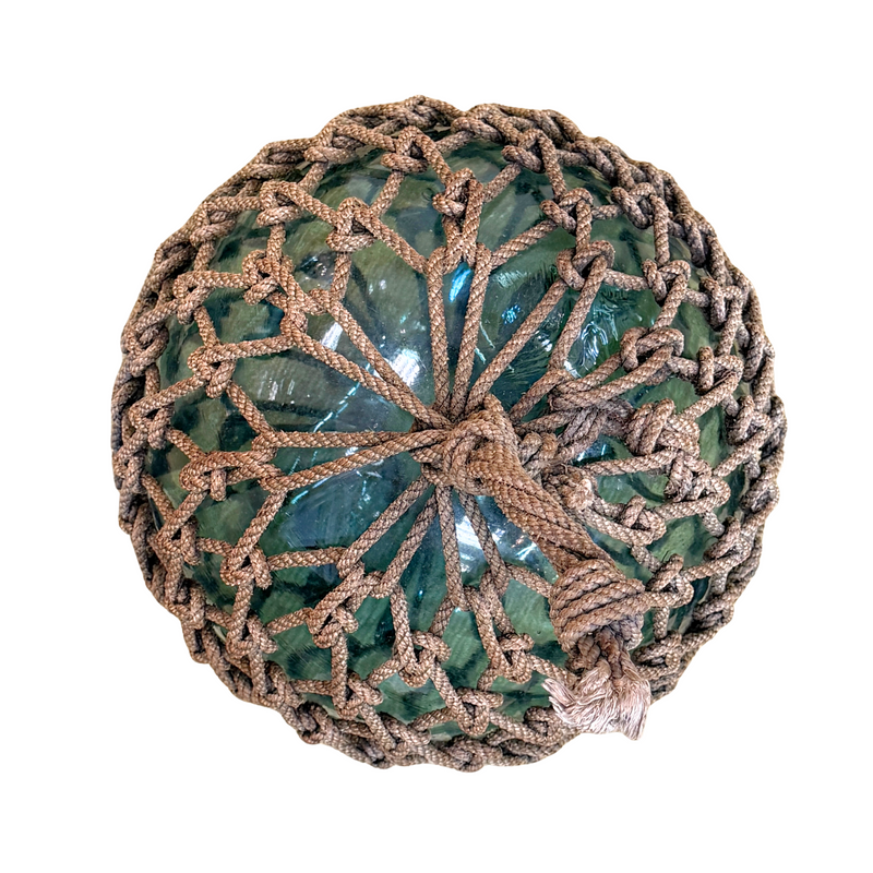 13" Hand-Blown Glass Japanese Fishing Buoy ca. 1950