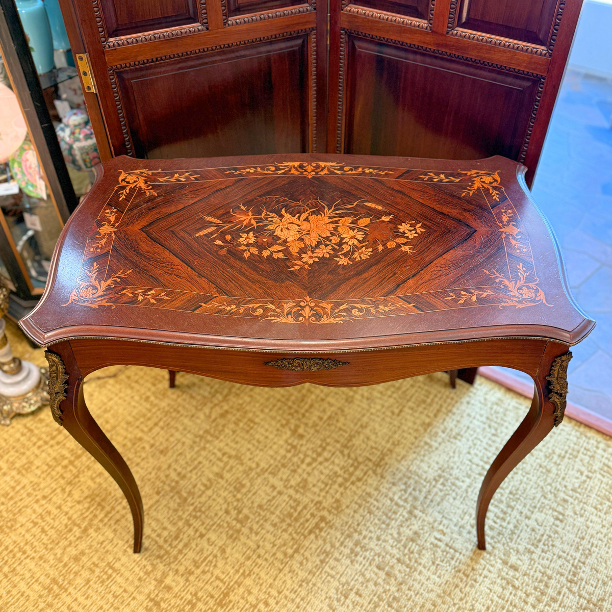 Louis XV Rosewood Marquetry Center Table