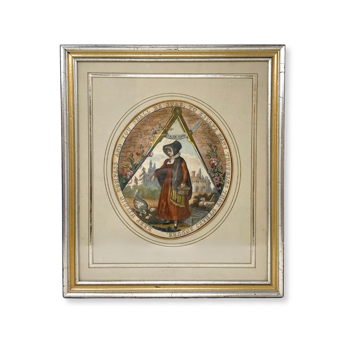 "Keep Within Compass" by William Darton Hand Colored Etching, ca. 1820