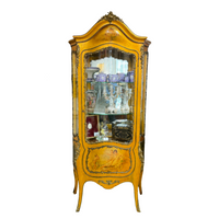 French Antique Hand Painted & Gilt Vitrine