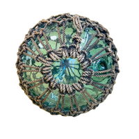 13" Hand-Blown Glass Japanese Fishing Buoy ca. 1950