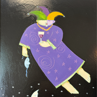 "Vino on High Velvet Dark Night Sky" Oil on Canvas by Martin LaBorde, 2008