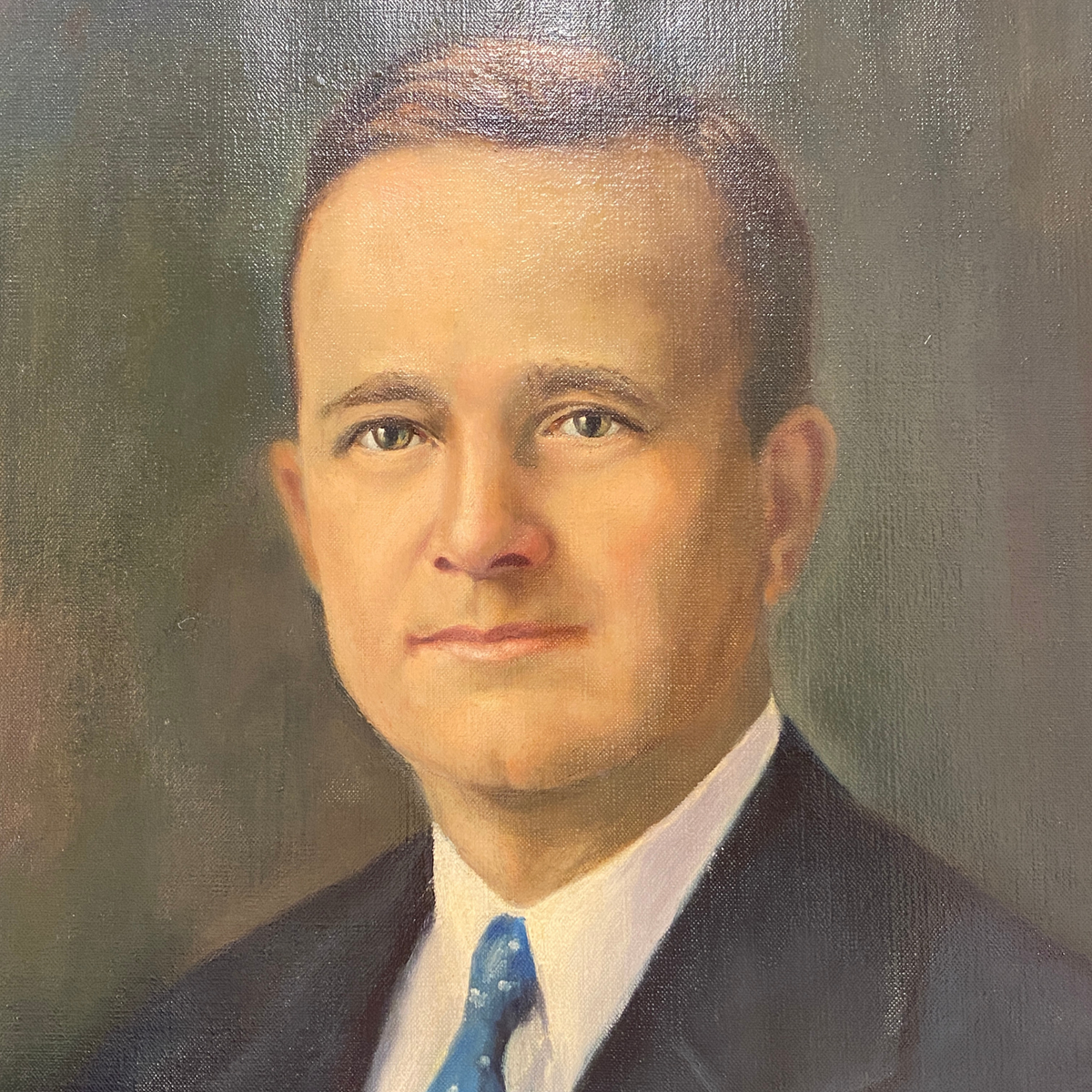 Oil Portrait on Canvas by M. Halsey, 1964