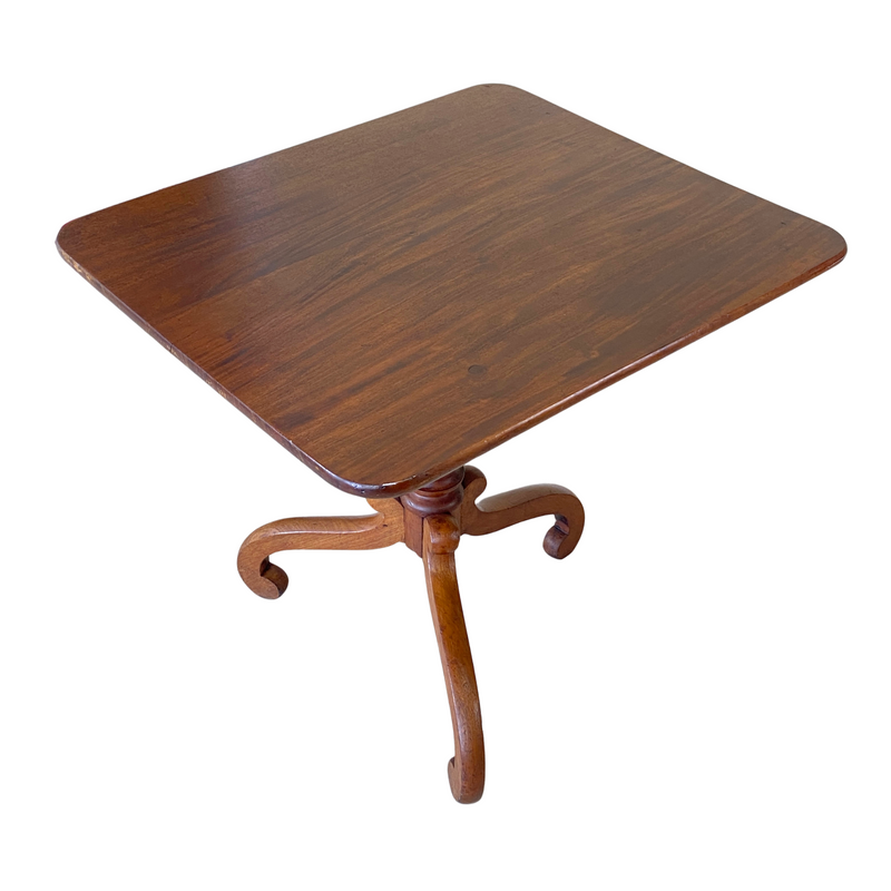 Antique Mahogany & Maple Tilt-Top Table, ca. 1820