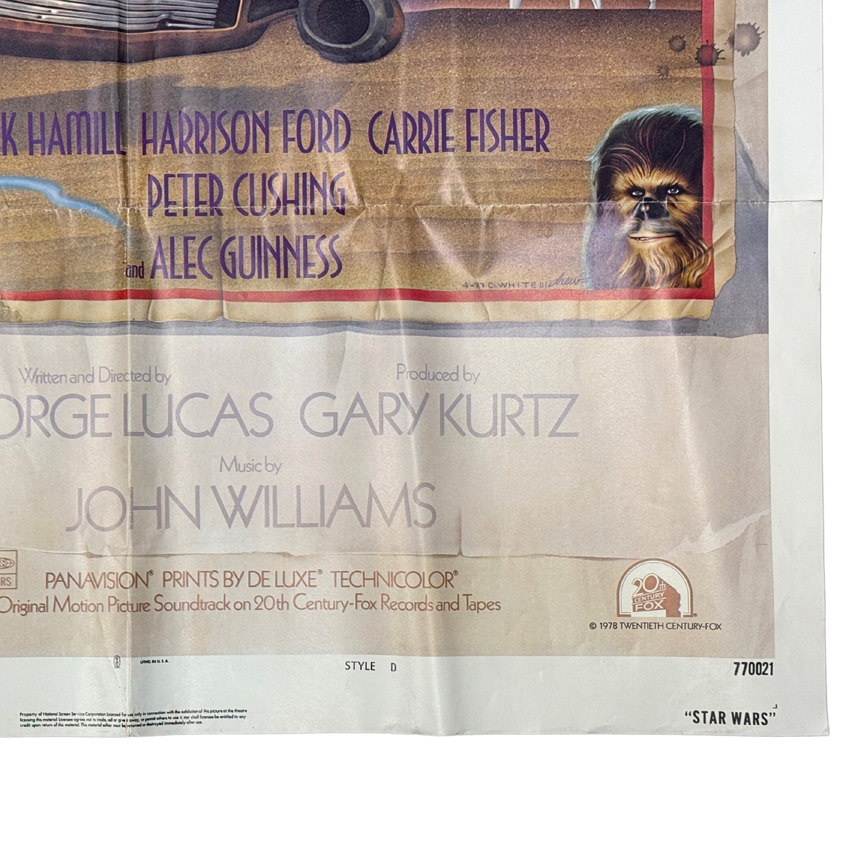 "Star Wars" 1978 NSS Style D Folded i-Sheet Movie Poster