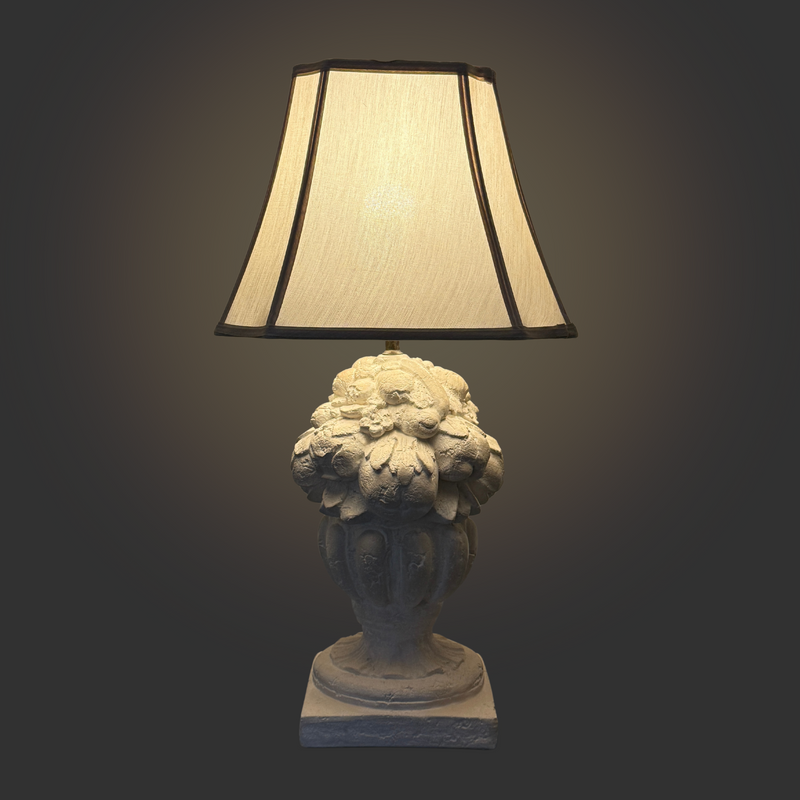Carved Plaster Fruit Topiary Lamp