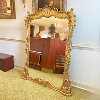 Restored Italian Gilt Rococo Pier Mirror 50x62