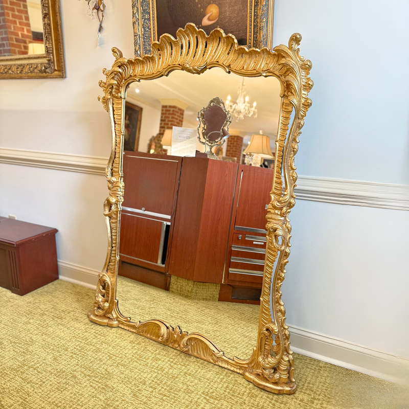 Restored Italian Gilt Rococo Pier Mirror 50x62
