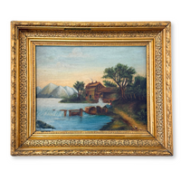 Oil on Canvas River Landscapes by Brielmayer (Pair), 1894