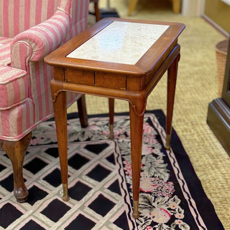 Weiman 1940's Marble Top End Table