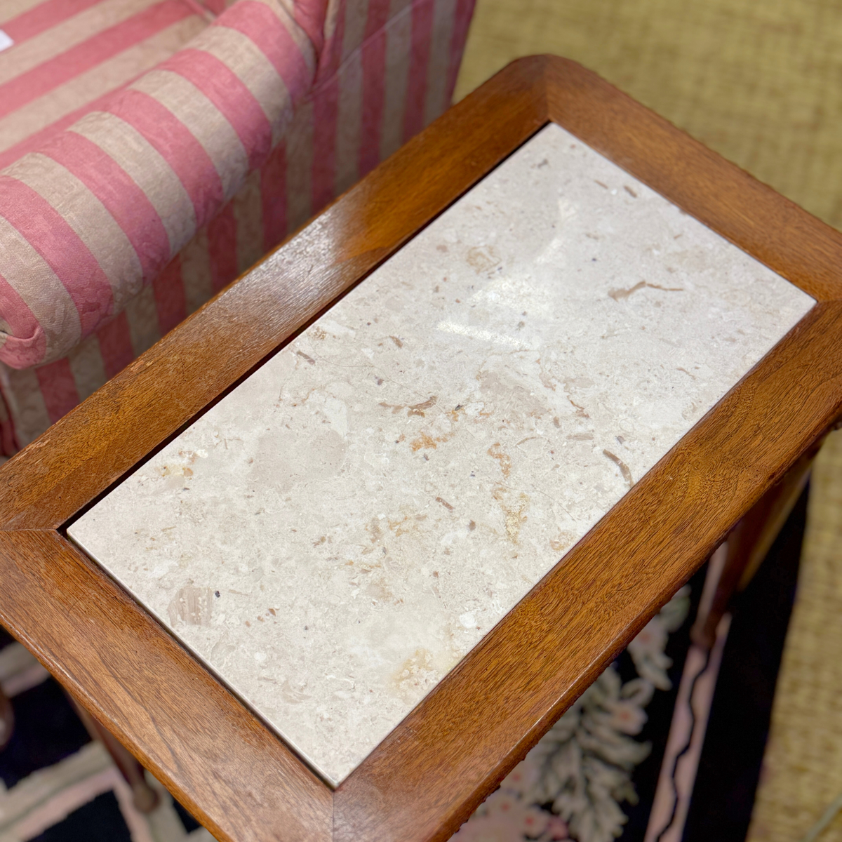 Weiman 1940's Marble Top End Table