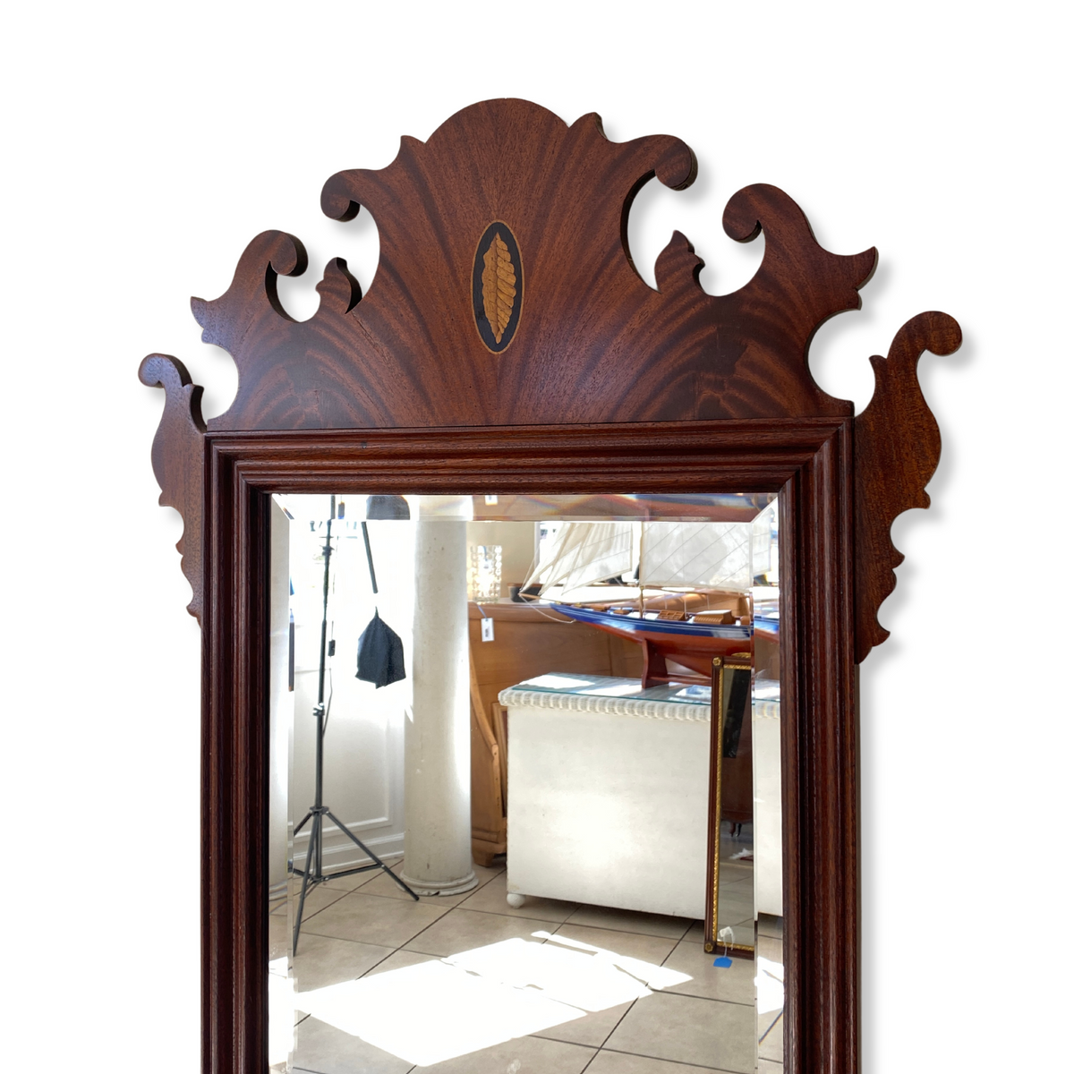 Heckman Inlaid Chippendale Mirror