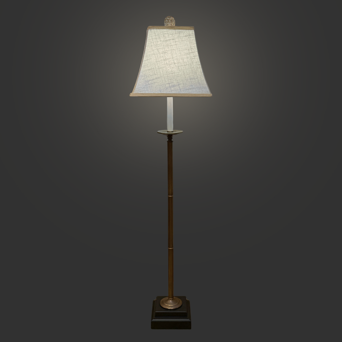 Summerour Brass Candlestick Floor Lamp