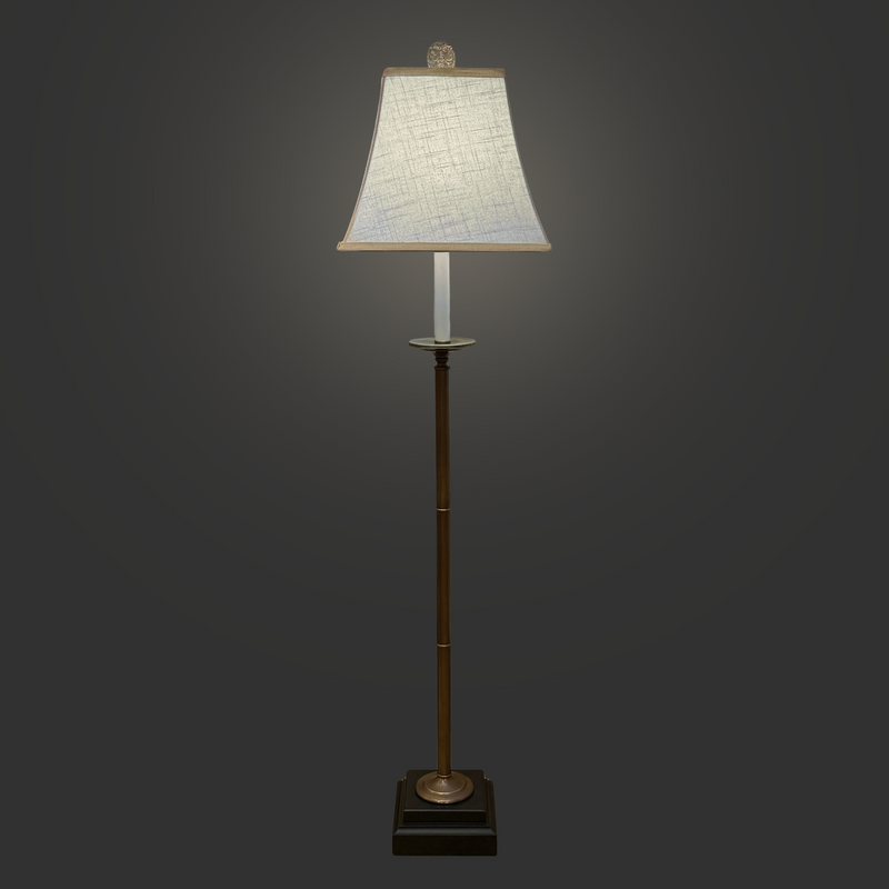 Summerour Brass Candlestick Floor Lamp
