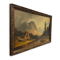 Mountain River Landscape Oil on Canvas by George Frederick Bensell, ca. 1860