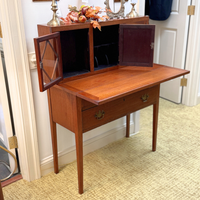 Vintage Mahogany Flip-Top Petite Butler's Secretary