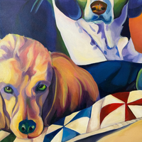 "Dogs" Oil on Canvas by Adele Castillo, 2009