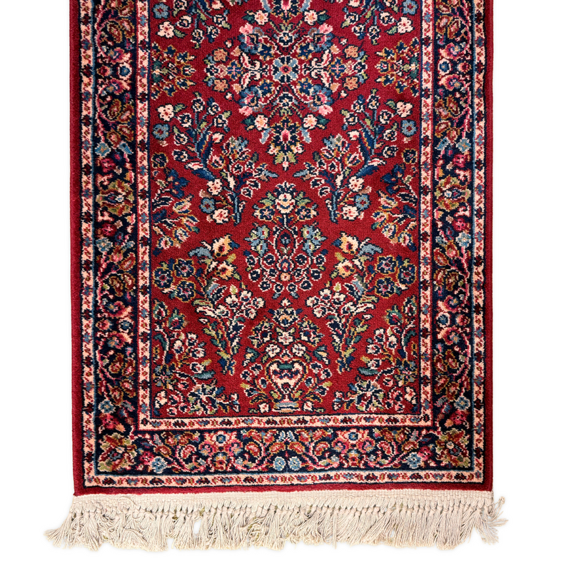 Karastan "Red Sarouk" #700/785 Runner 2’6” x 12’