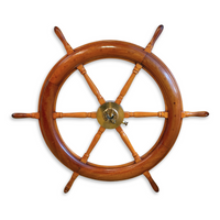Vintage Authentic 42” Teak Ship’s Helm Wheel