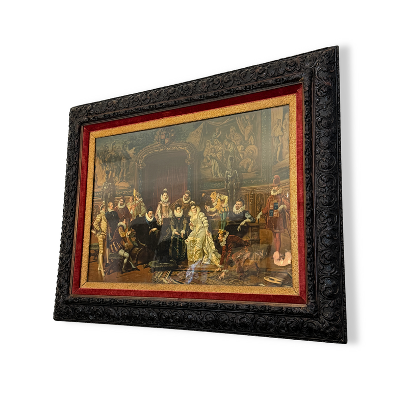 Court Scene by Ladislaus Bakalowicz Framed Lithograph, ca. 1890