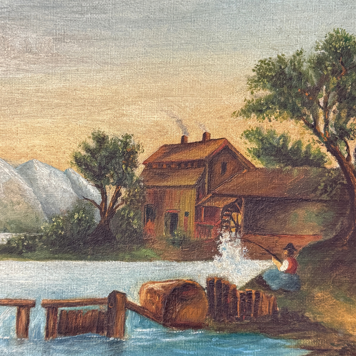 Oil on Canvas River Landscapes by Brielmayer (Pair), 1894