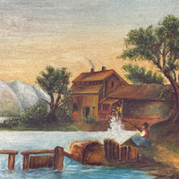 Oil on Canvas River Landscapes by Brielmayer (Pair), 1894