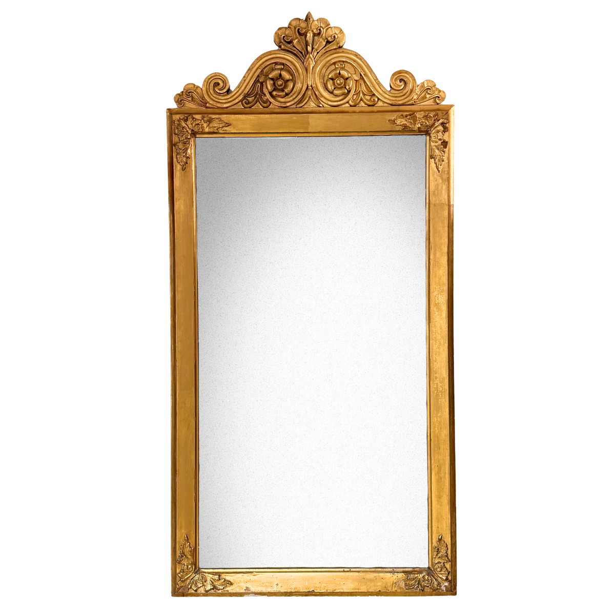 Antique Italian Gilt Rosette Pier Mirror