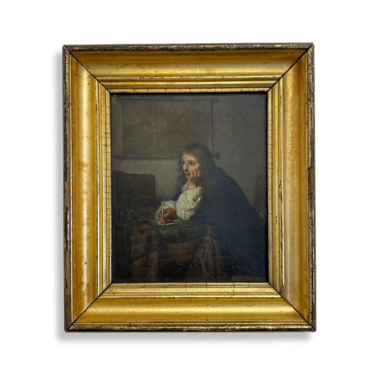 "The Man Writing a Letter" after Caspar Netscher, 17th C.