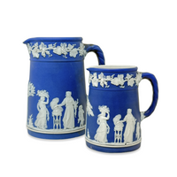 Wedgwood Jasperware Dark Blue Trojan 2pc Pitcher Set