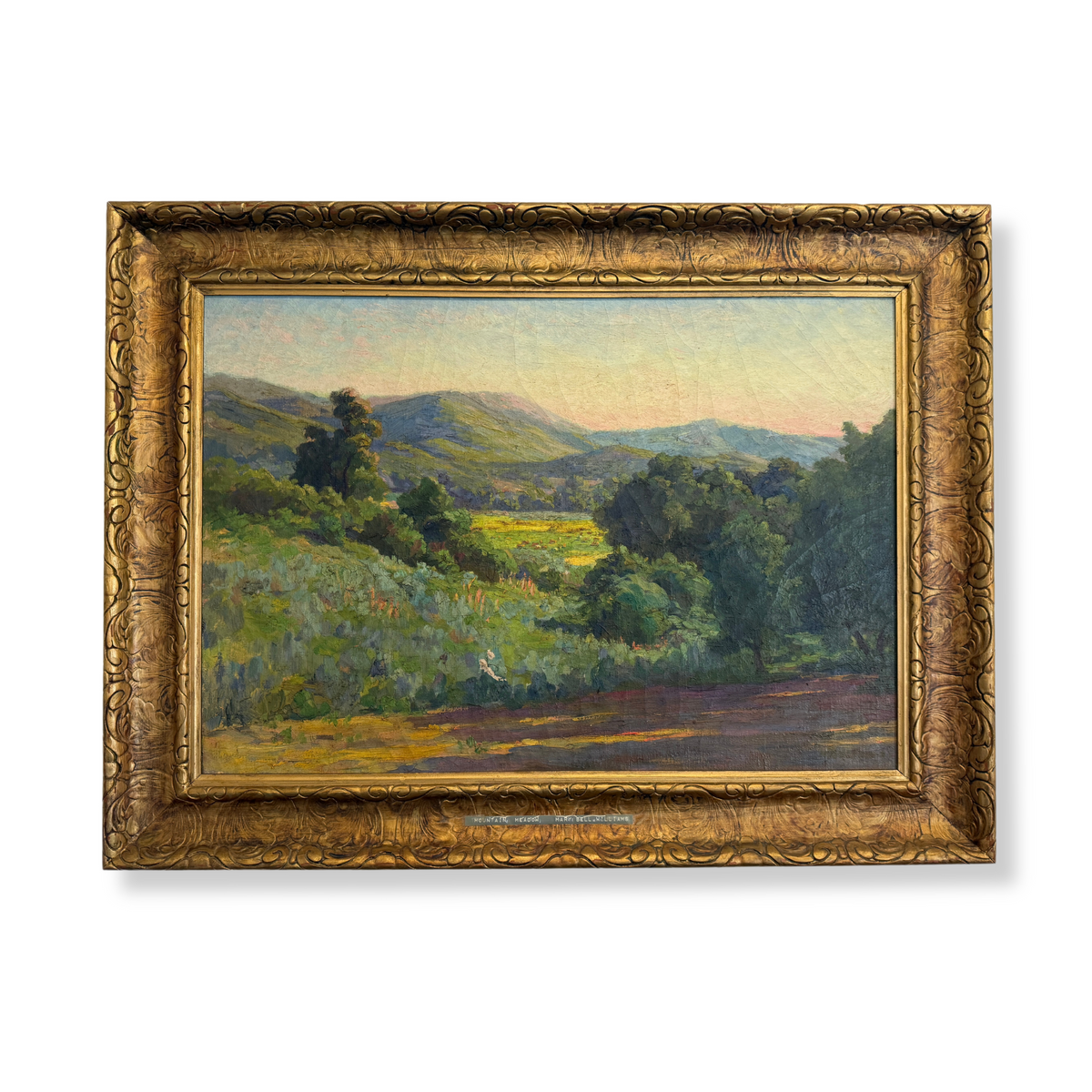 "Mountain Meadow" Landscape Oil on Canvas by Mary Belle Williams, ca. 1908