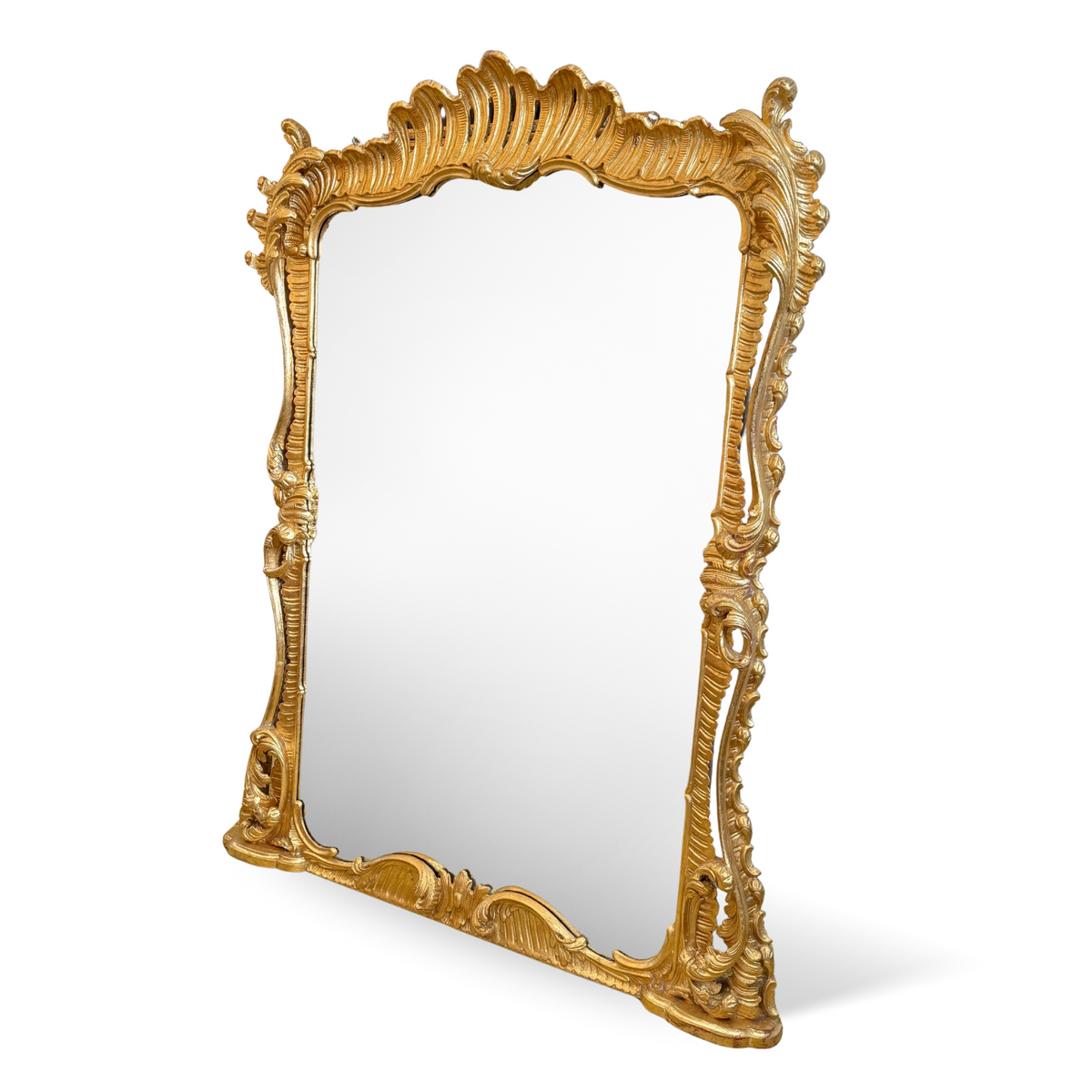 Restored Italian Gilt Rococo Pier Mirror 50x62