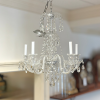 Vintage Crystal 5 Light Chandelier