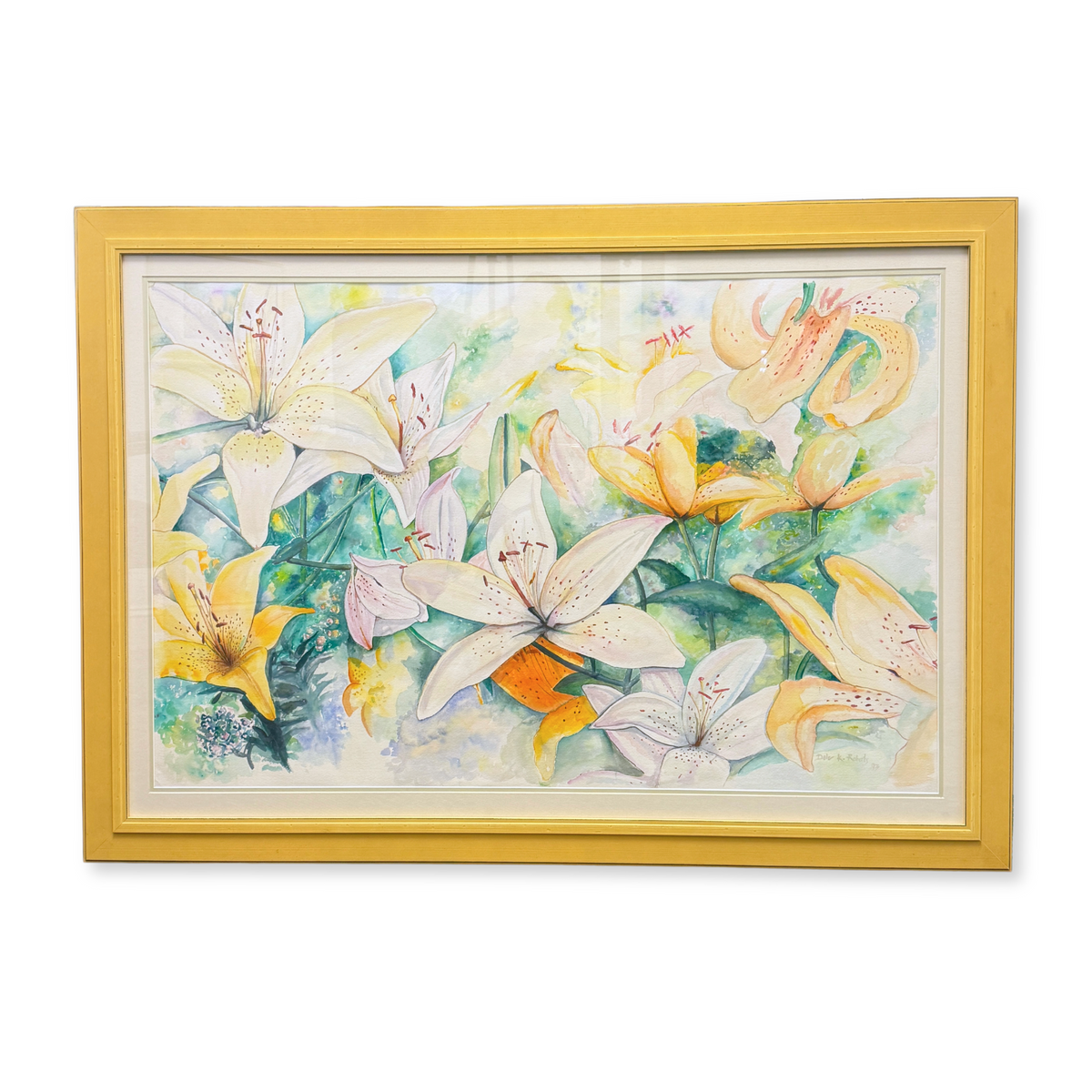 Lilies Watercolor by Dale K. Roberts, 1993