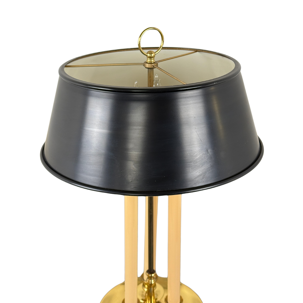 Mid-Century Bouillotte Style Table Lamp w/ Metal Shade