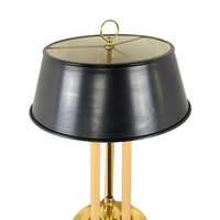 Mid-Century Bouillotte Style Table Lamp w/ Metal Shade
